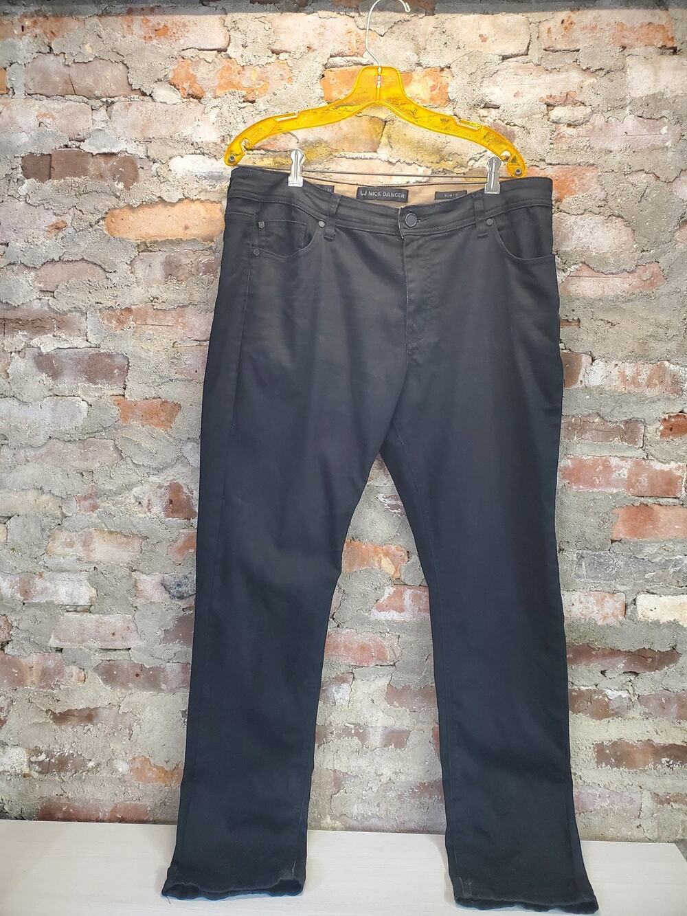 Jack & Jones Mens Black W34 L32 Straight Leg Denim Jeans Casual Pants